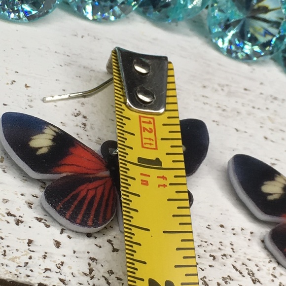 Heliconius Acrylic Butterfly Earrings - Picture 5 of 6
